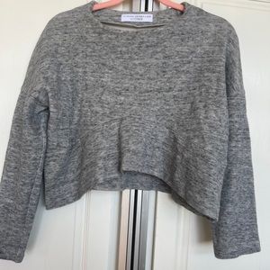 Asks fifth Av e 10 Crosby Derek Lam crop Intermix sweatshirt , boat neck